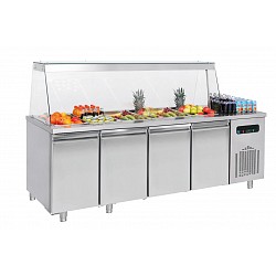 Izložbeni frižider salatara sa postoljem za kasu 233x70cm - GM